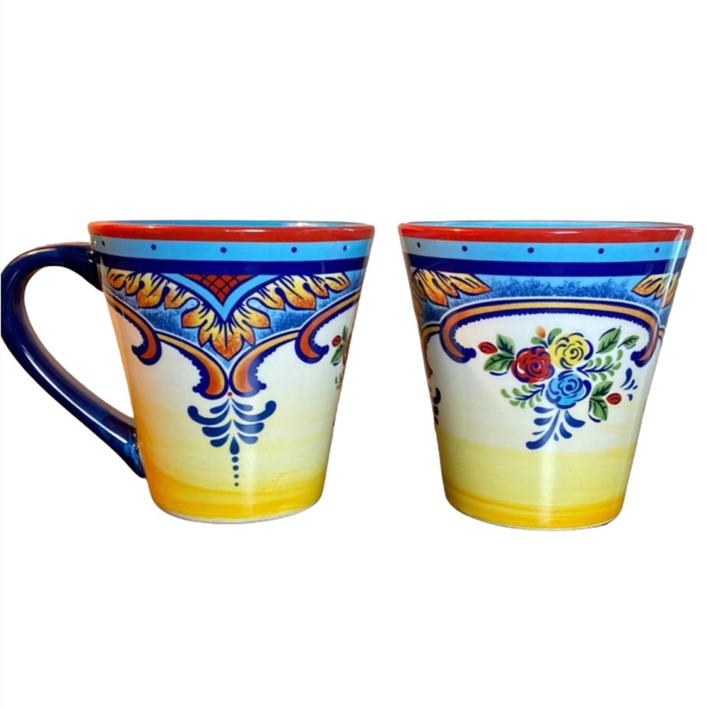 Euro Ceramica Zanzibar Coffee Mugs Set of 2